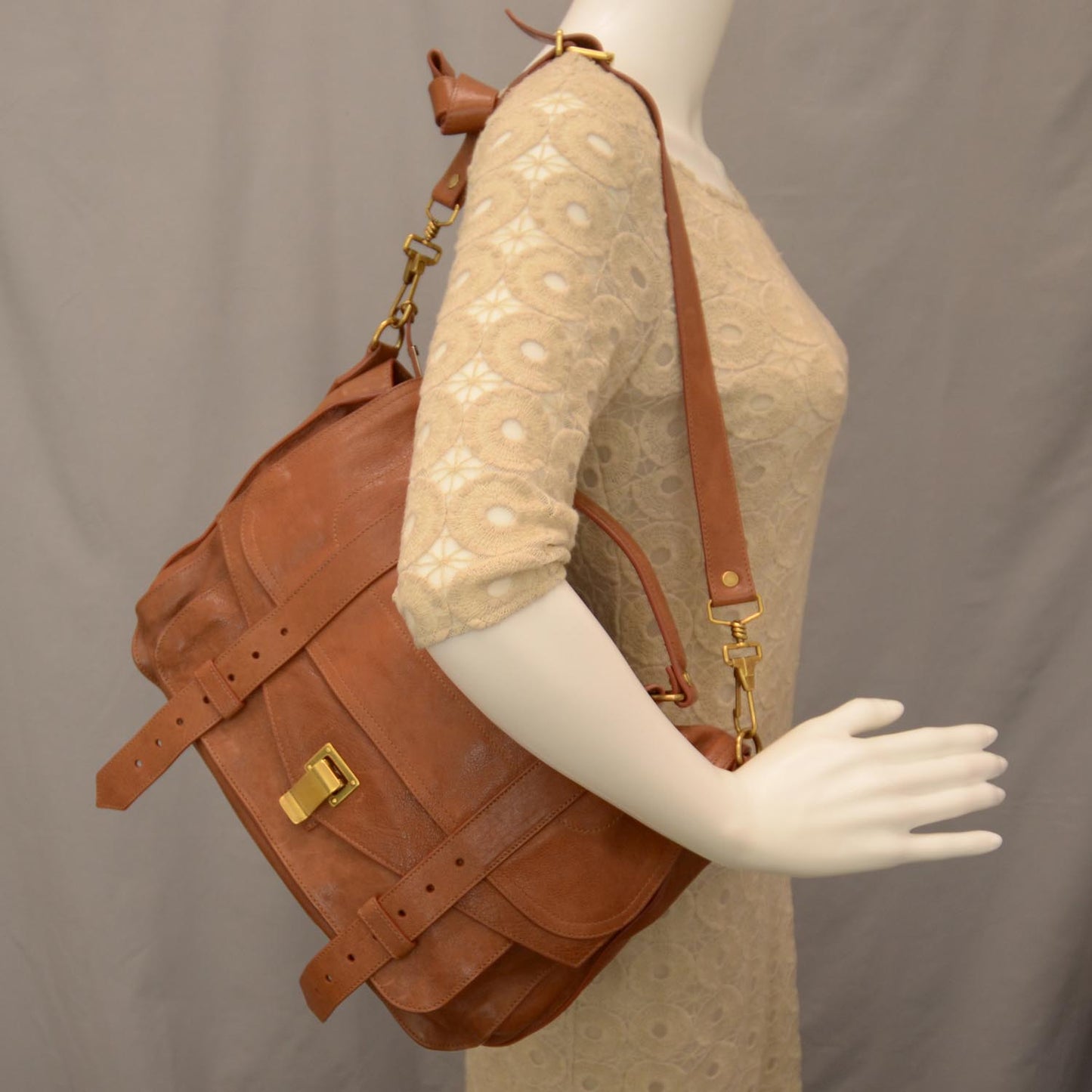 Lambskin Large PS1 Satchel Saddle