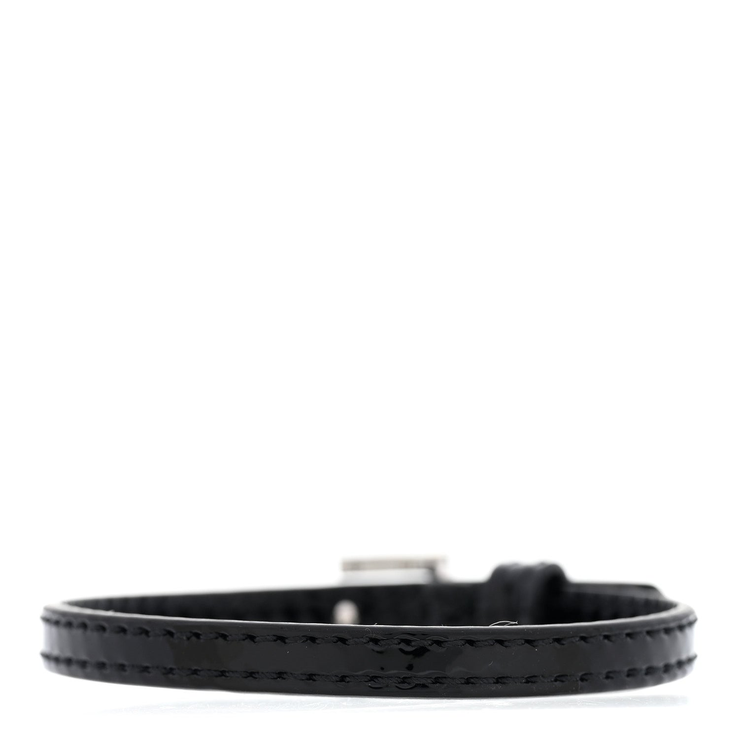 Gucci Patent Crystal G Buckle Bracelet S Black 3 of 6