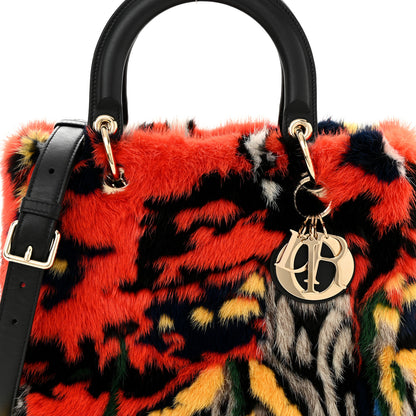 Christian Dior X NAMSA LEUBA Mink Fur Medium Lady Dior Art Multicolor 7 of 9
