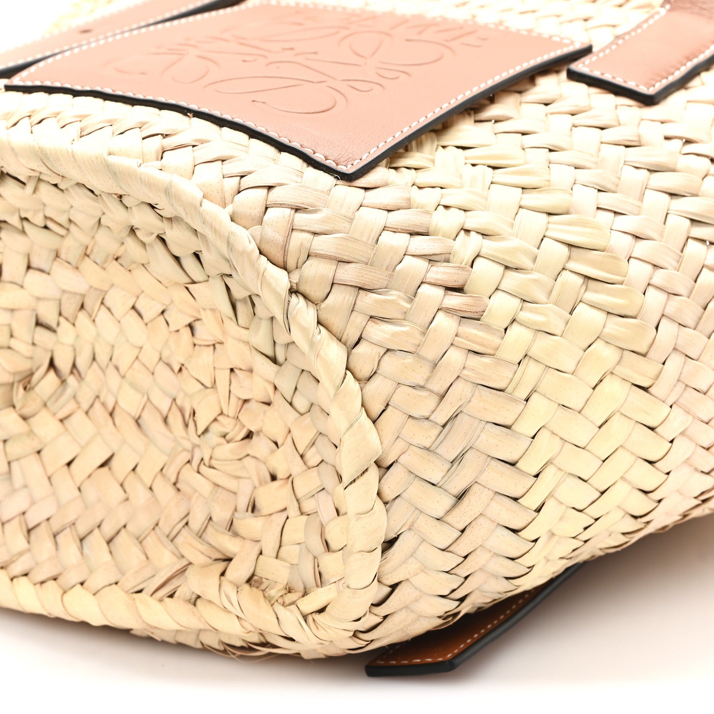 Raffia Small Basket Tote Bag Natural Tan
