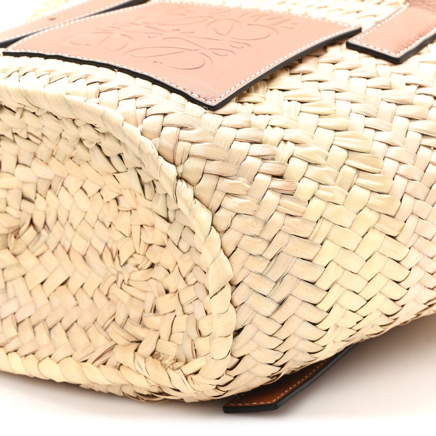 Loewe Raffia Small Basket Tote Bag Natural Tan 9 of 10