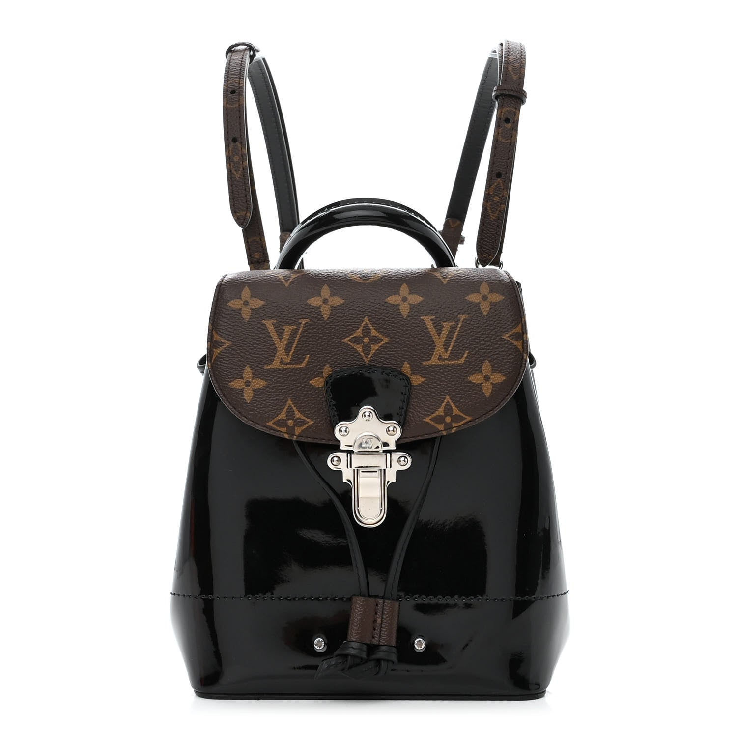 Louis Vuitton Patent Monogram Hot Springs Backpack Black 1 of 9
