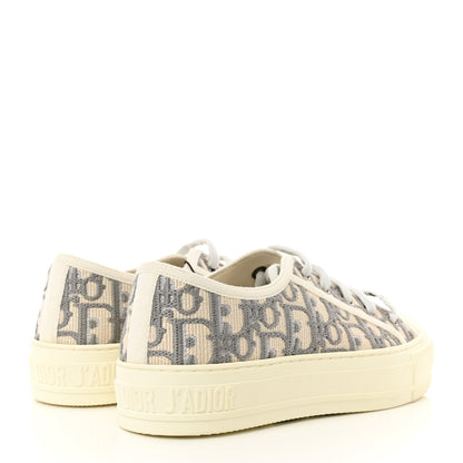 Christian Dior Canvas Oblique Walk'N'Dior Low Top Sneakers 34 Grey Stone 4 of 8