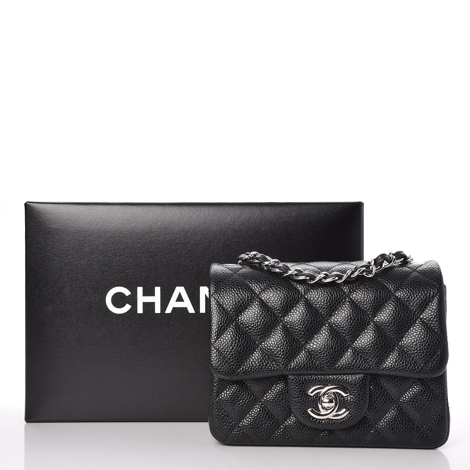 Chanel Caviar Quilted Mini Square Flap Black 8 of 10