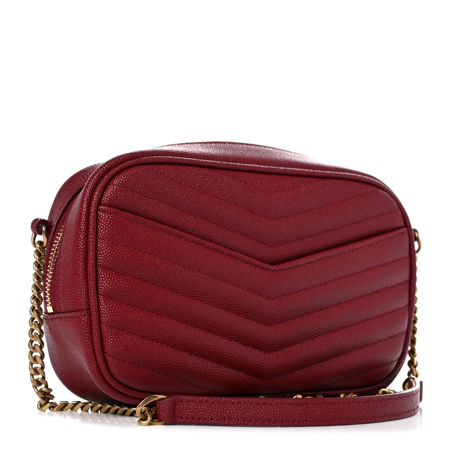 Grain De Poudre Matelasse Monogram Mini Lou Camera Bag Eros Red