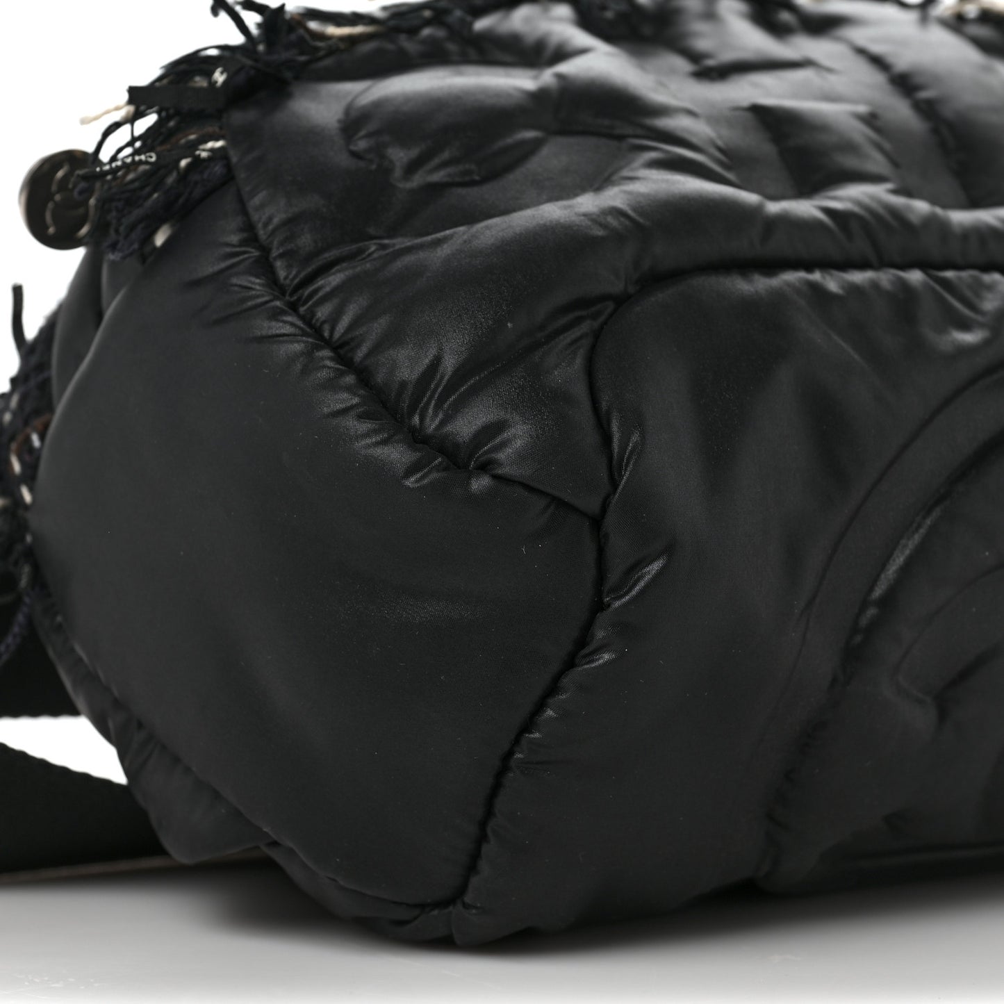 Nylon Tweed Coco Neige Belt Bag Black