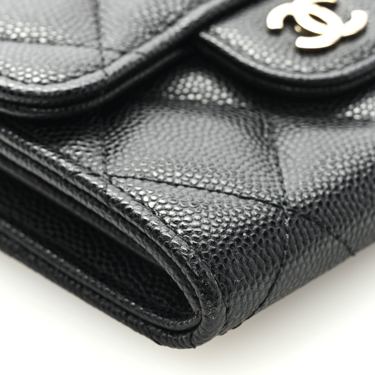 Chanel Caviar Quilted Flap Card Holder On Chain Black 8 of 10