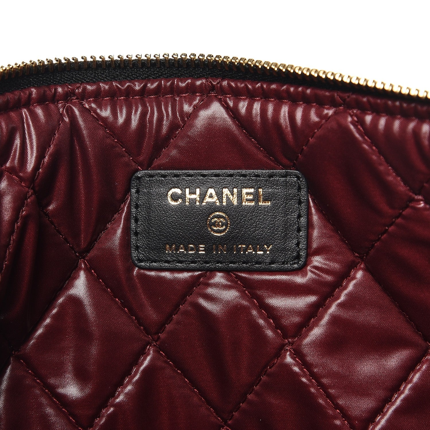 Chanel Aged Calfskin Quilted Medium Lucky Charms Cosmetic Case Black 6 of 8