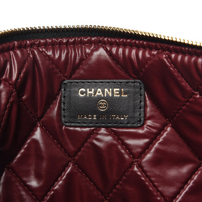 Chanel Aged Calfskin Quilted Medium Lucky Charms Cosmetic Case Black 6 of 8