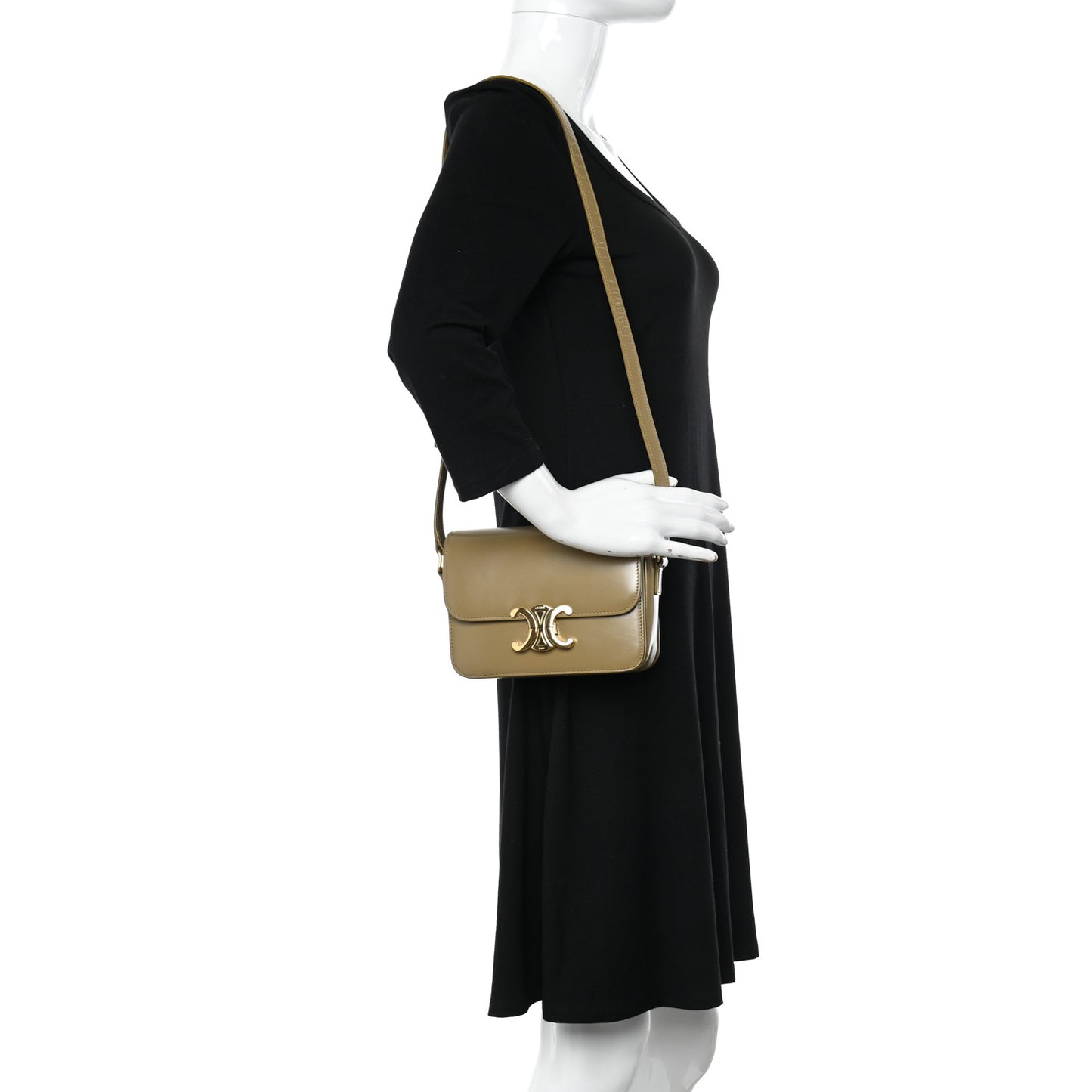 Shiny Calfskin Teen Triomphe Olive