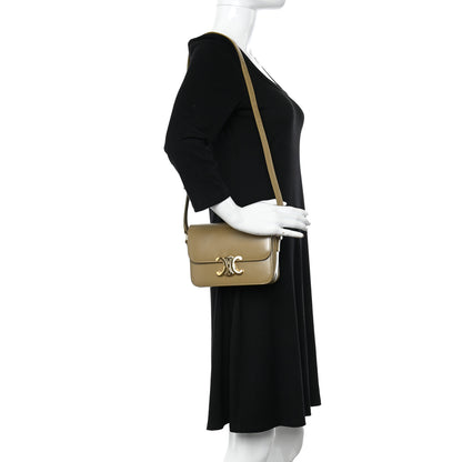 Celine Shiny Calfskin Teen Triomphe Olive 2 of 12