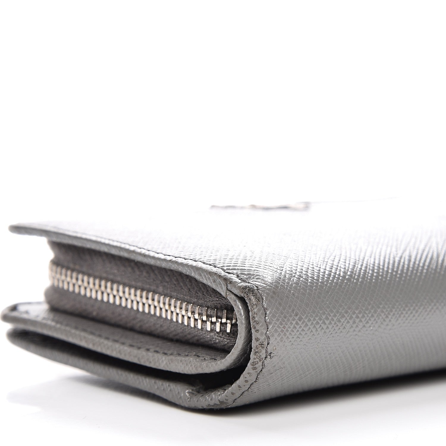 Prada Saffiano Metal Compact Wallet Marmo 10 of 11