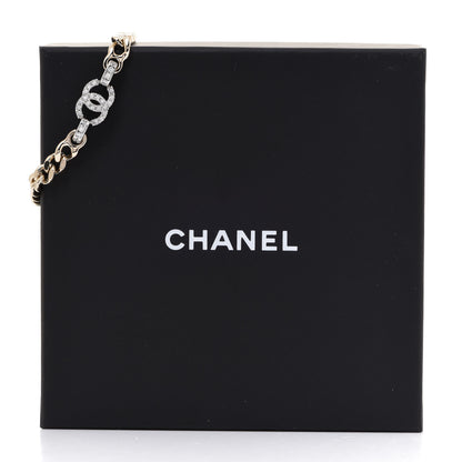 Chanel Crystal Chain CC Link Bracelet Gold Silver 5 of 5
