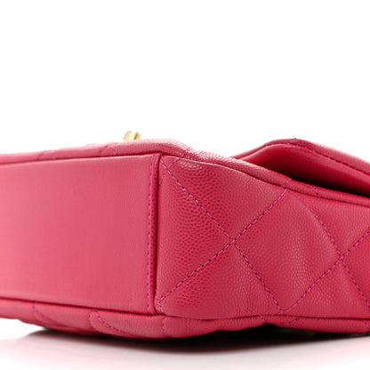 Chanel Caviar Quilted Small Twist Your Buttons Flap Fuchsia 10 of 11