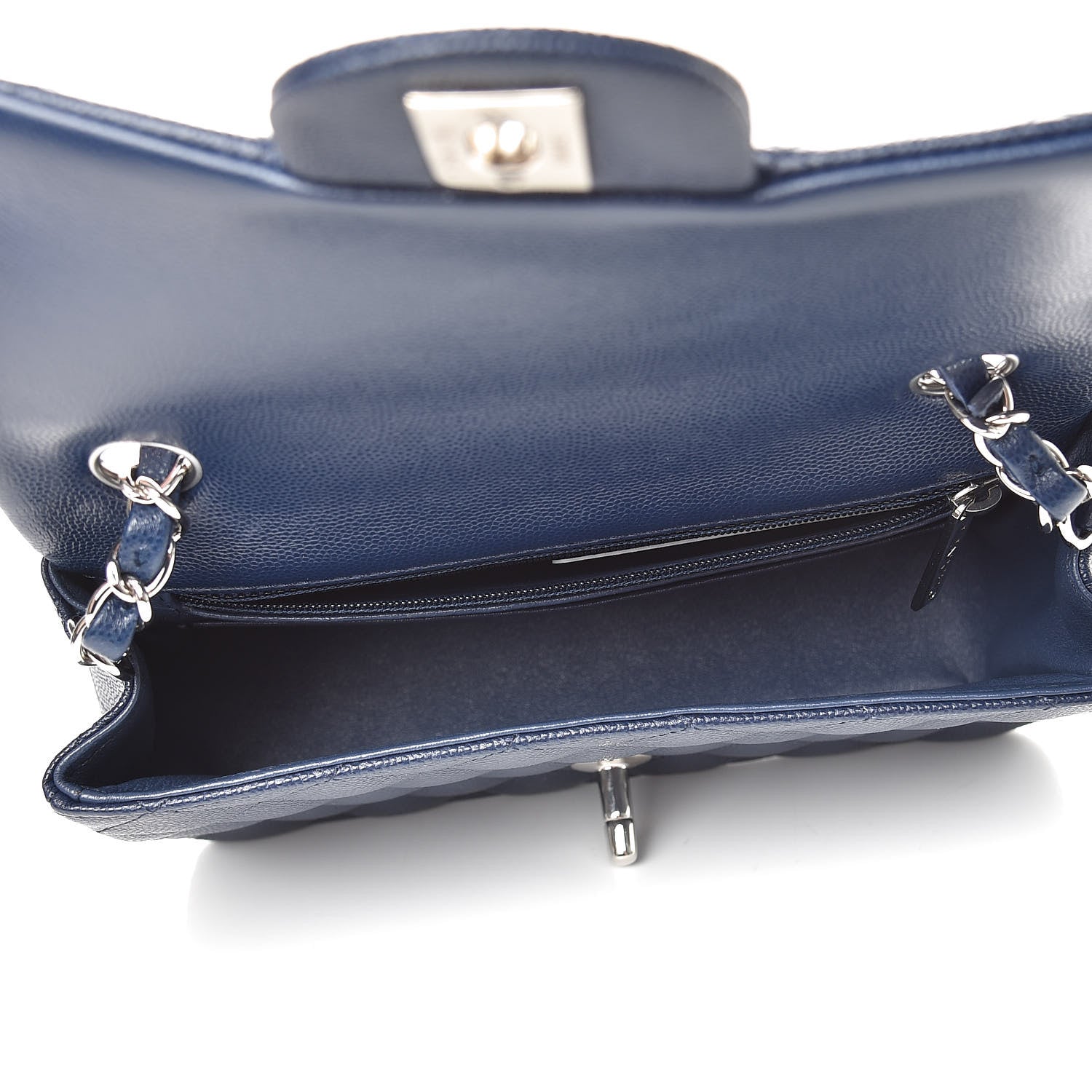 Chanel Caviar Quilted Mini Rectangular Flap Navy 4 of 11