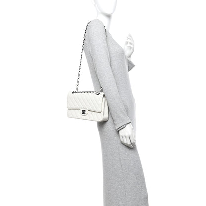 Chanel Crumpled Calfskin Quilted Medium Double Flap White 2 of 11
