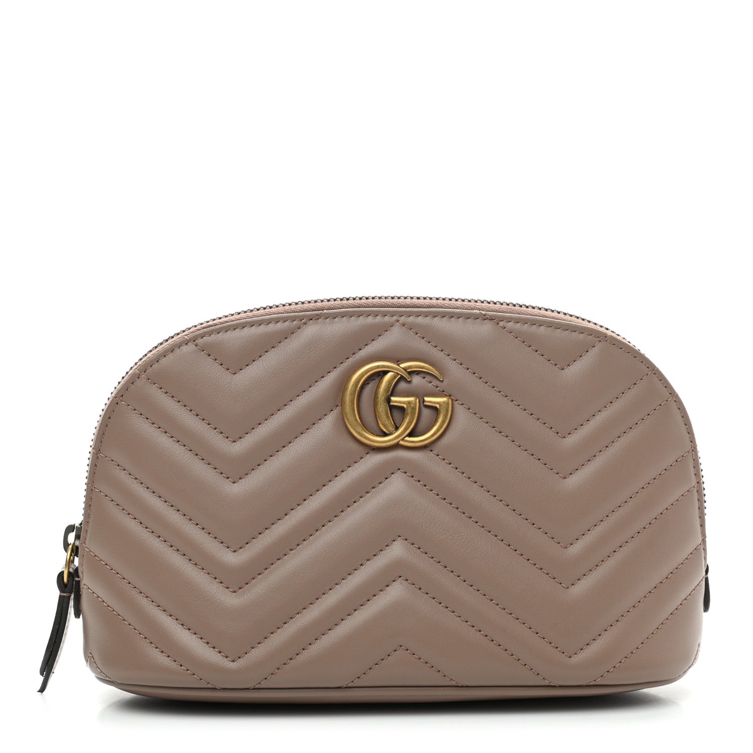 Gucci Calfskin Matelasse Large GG Marmont Pouch Cosmetic Case Porcelain Rose 1 of 7