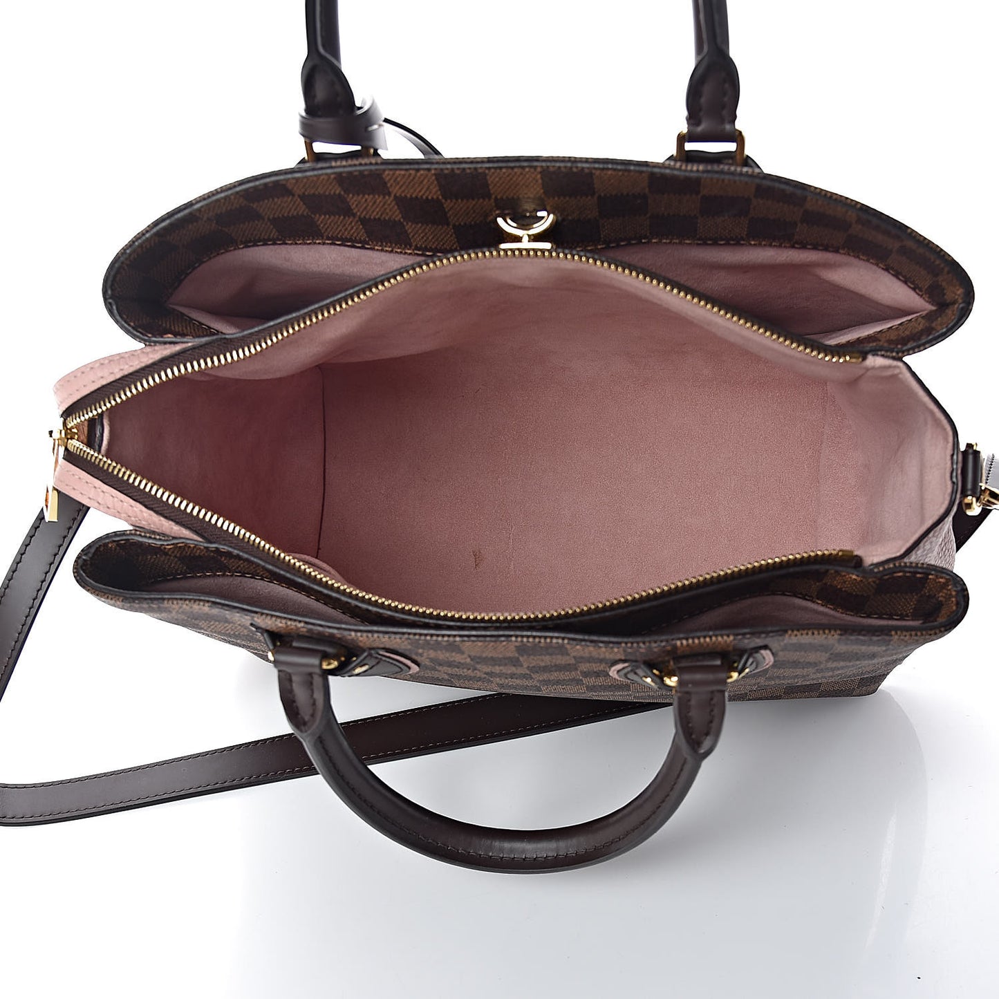 Cuir Taurillon Damier Ebene Normandy Magnolia