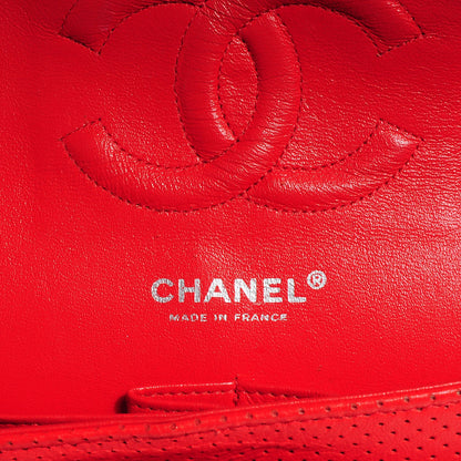 Chanel Lambskin Perforated Medium Double Flap Red 5 of 8