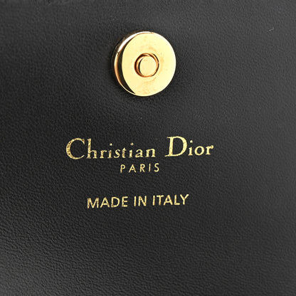 Christian Dior Lambskin Cannage Jolie Orchid Long Wallet  Black 7 of 8