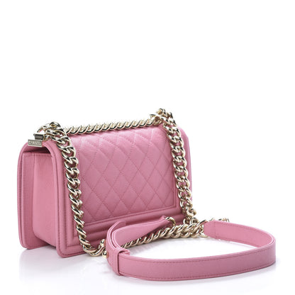 Chanel Caviar Quilted Small Boy Flap Light Pink 2 of 10