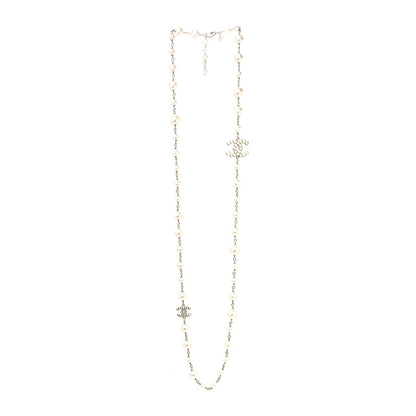 Chanel Pearl CC Long Necklace Gold 2 of 5