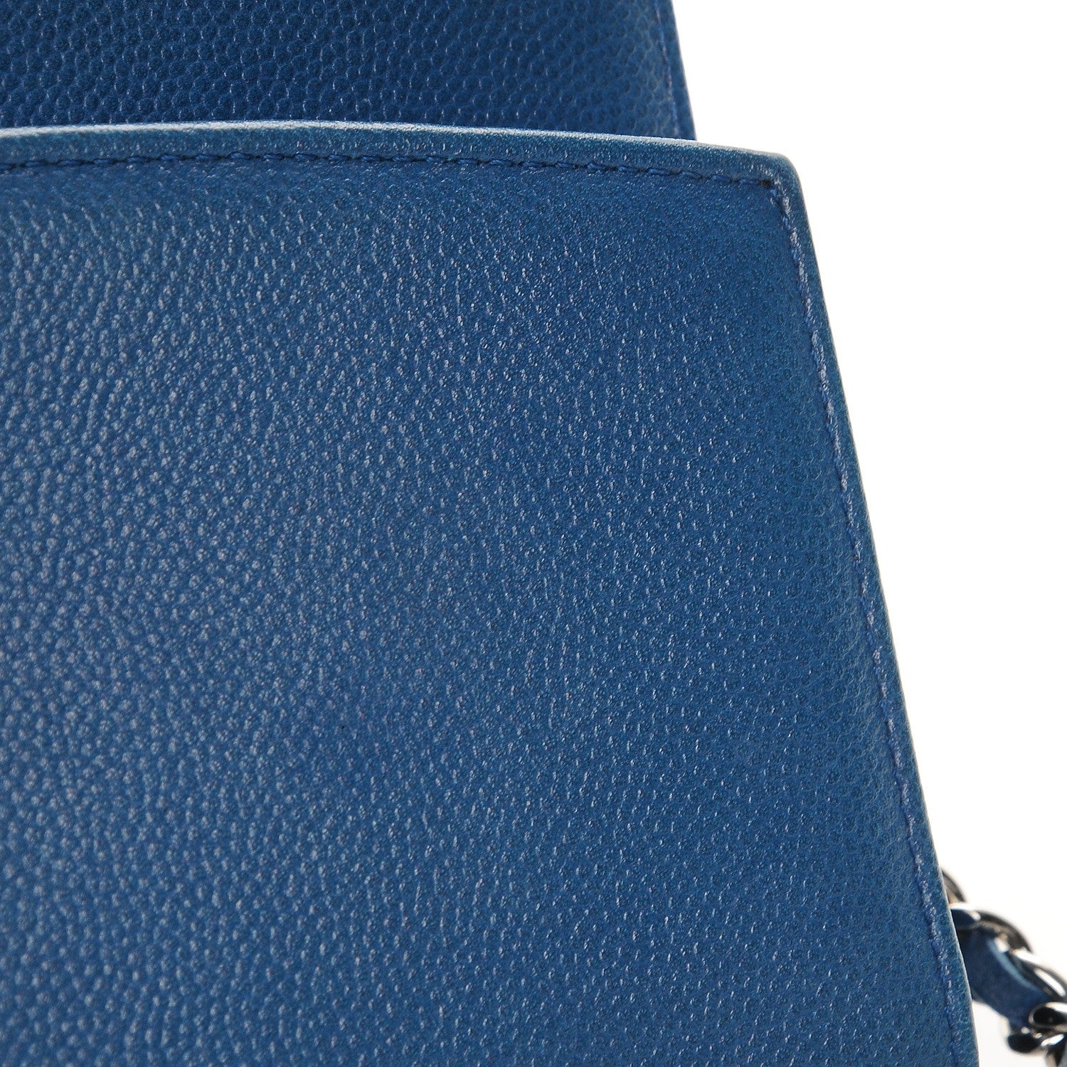 Chanel Caviar Sevruga Wallet on Chain WOC Blue 9 of 9