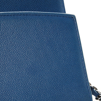 Chanel Caviar Sevruga Wallet on Chain WOC Blue 9 of 9