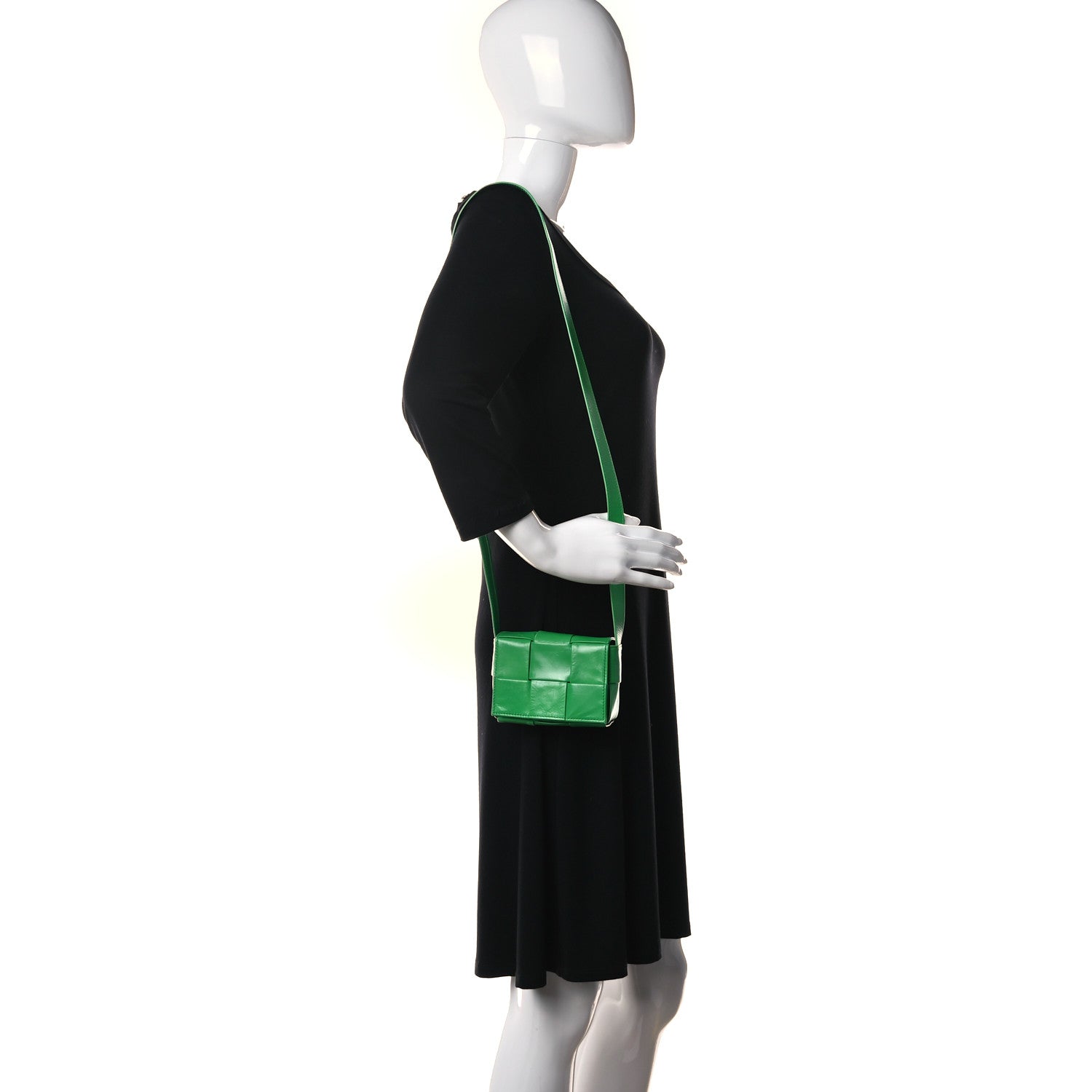 Bottega Veneta Paper Calfskin Maxi Intreccio Extra Mini Cassette Crossbody Bag Parakeet 2 of 11