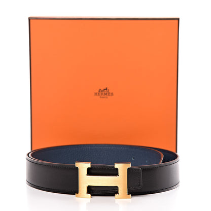 Hermes 135 Togo 32mm H Belt 90 Black Bleu de Prusse 7 of 7