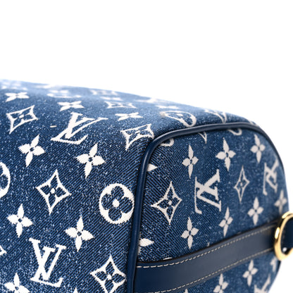 Louis Vuitton Monogram Jacquard Denim Speedy Bandouliere 25 Bleu 9 of 12