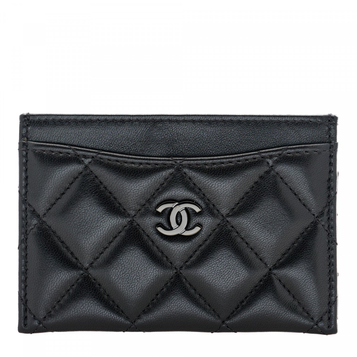 Chanel Lambskin Quilted Card Holder So Black 1 of 9