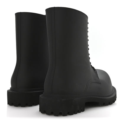 Balenciaga Rubber Mens Steroid Lace Up Boots 41 Black 5 of 9