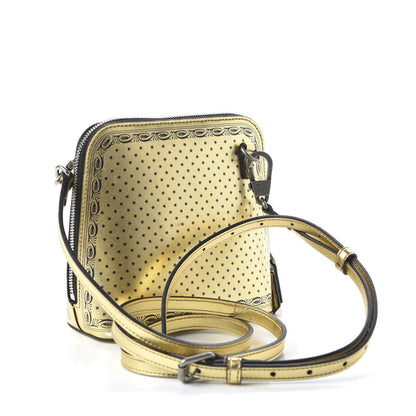 Gucci X SEGA Calfskin GUCCY Stars Mini Dome Shoulder Bag Gold 3 of 10