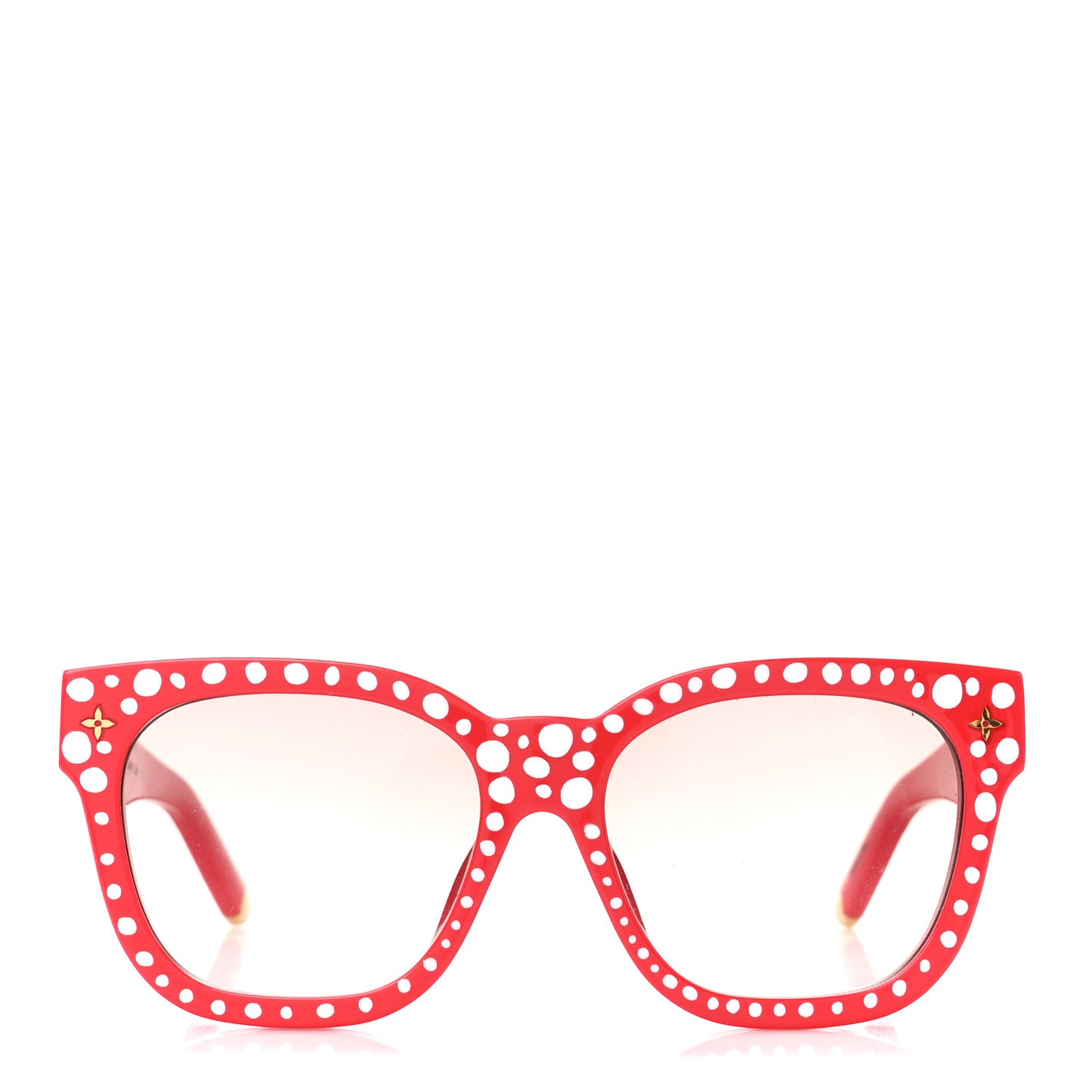 LV X YK Painted Dots Square Sunglasses Z1901E Red
