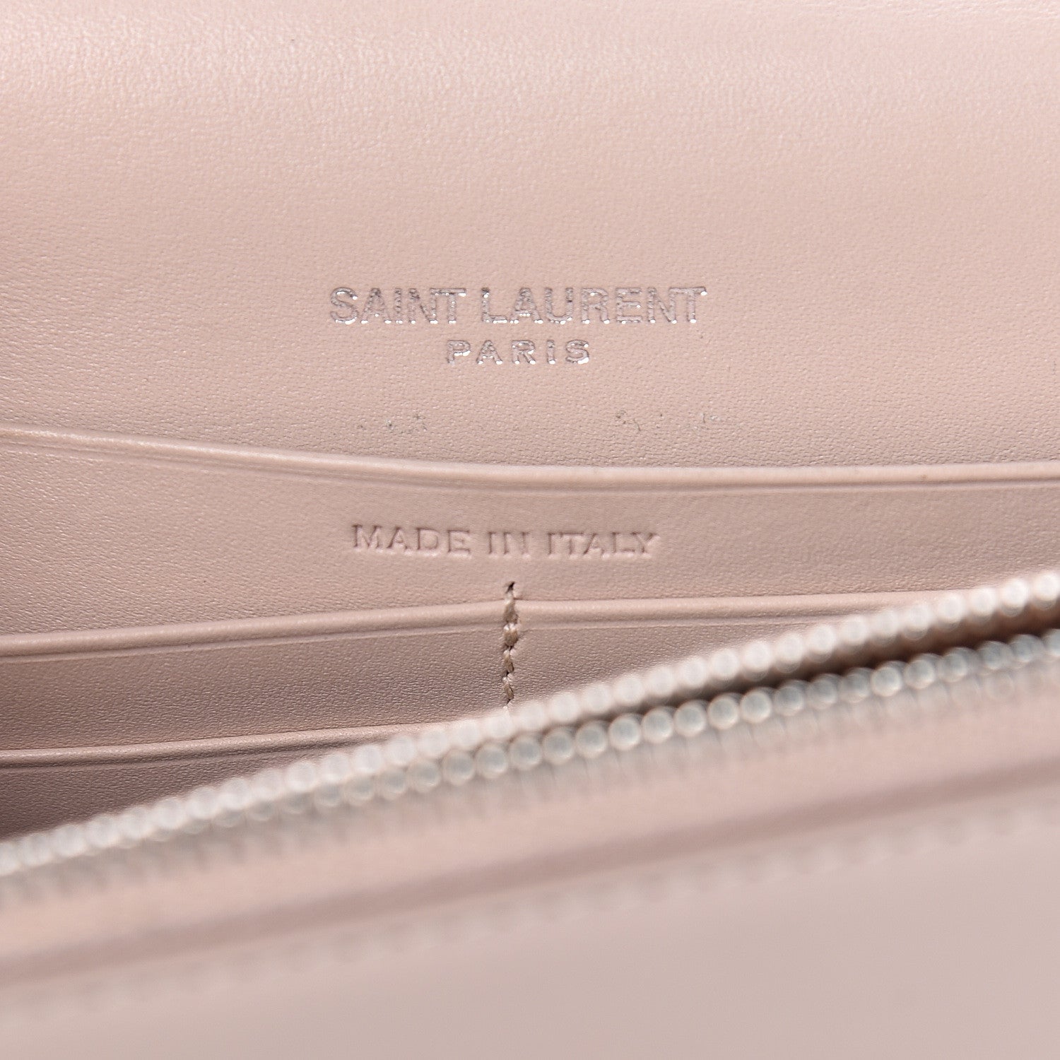 Saint Laurent Smooth Calfskin Classic Monogram Kate Tassel Chain Wallet Marble Pink 7 of 10