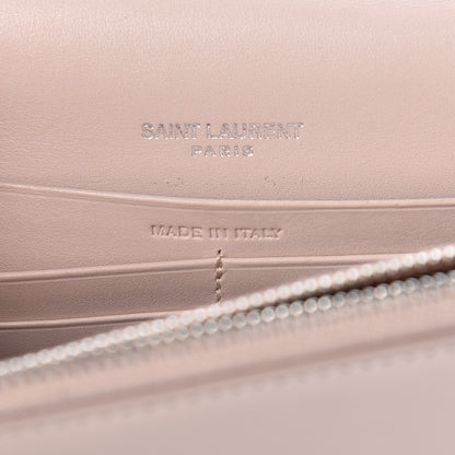 Saint Laurent Smooth Calfskin Classic Monogram Kate Tassel Chain Wallet Marble Pink 7 of 10