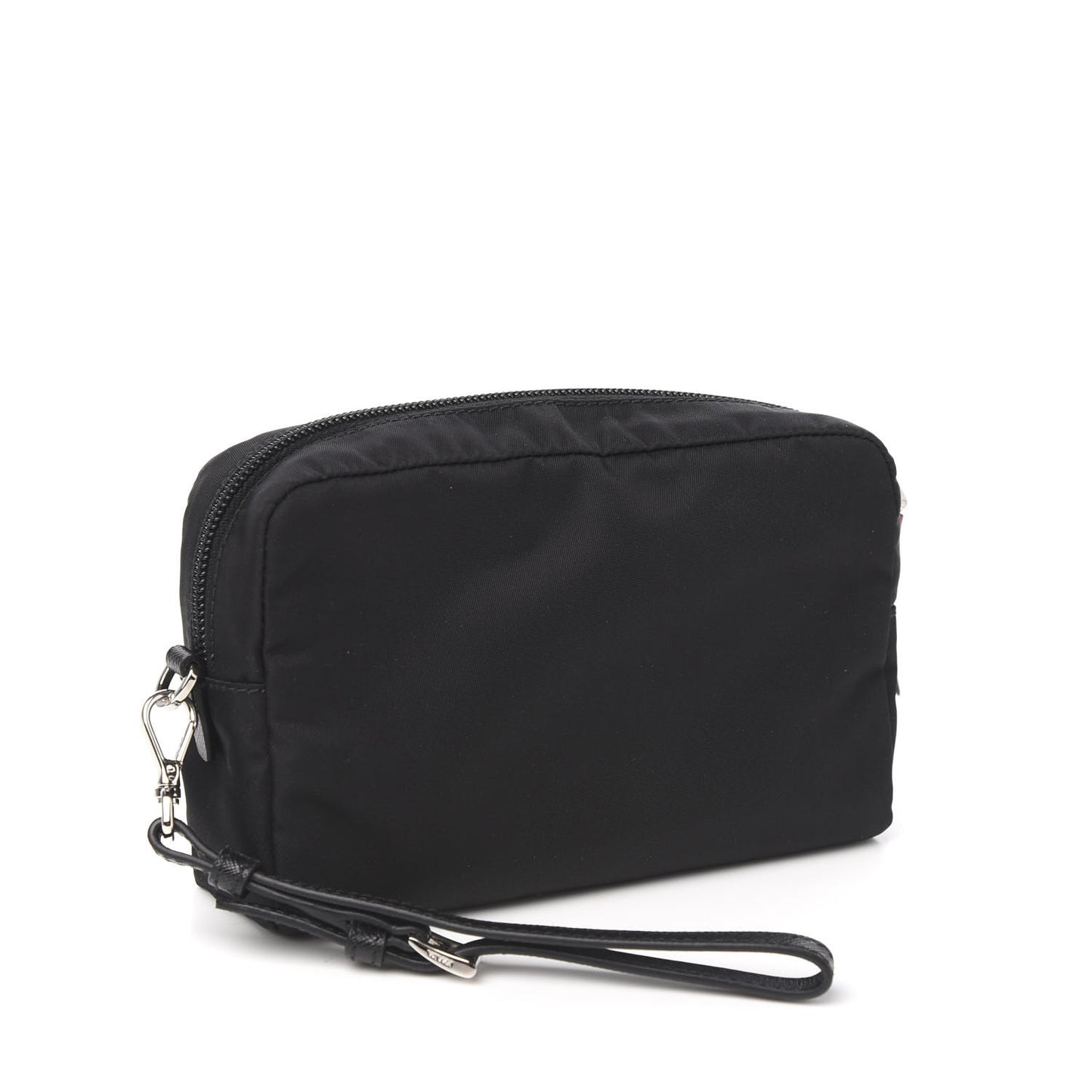 Tessuto Nylon Saffiano Smalto Wristlet Black