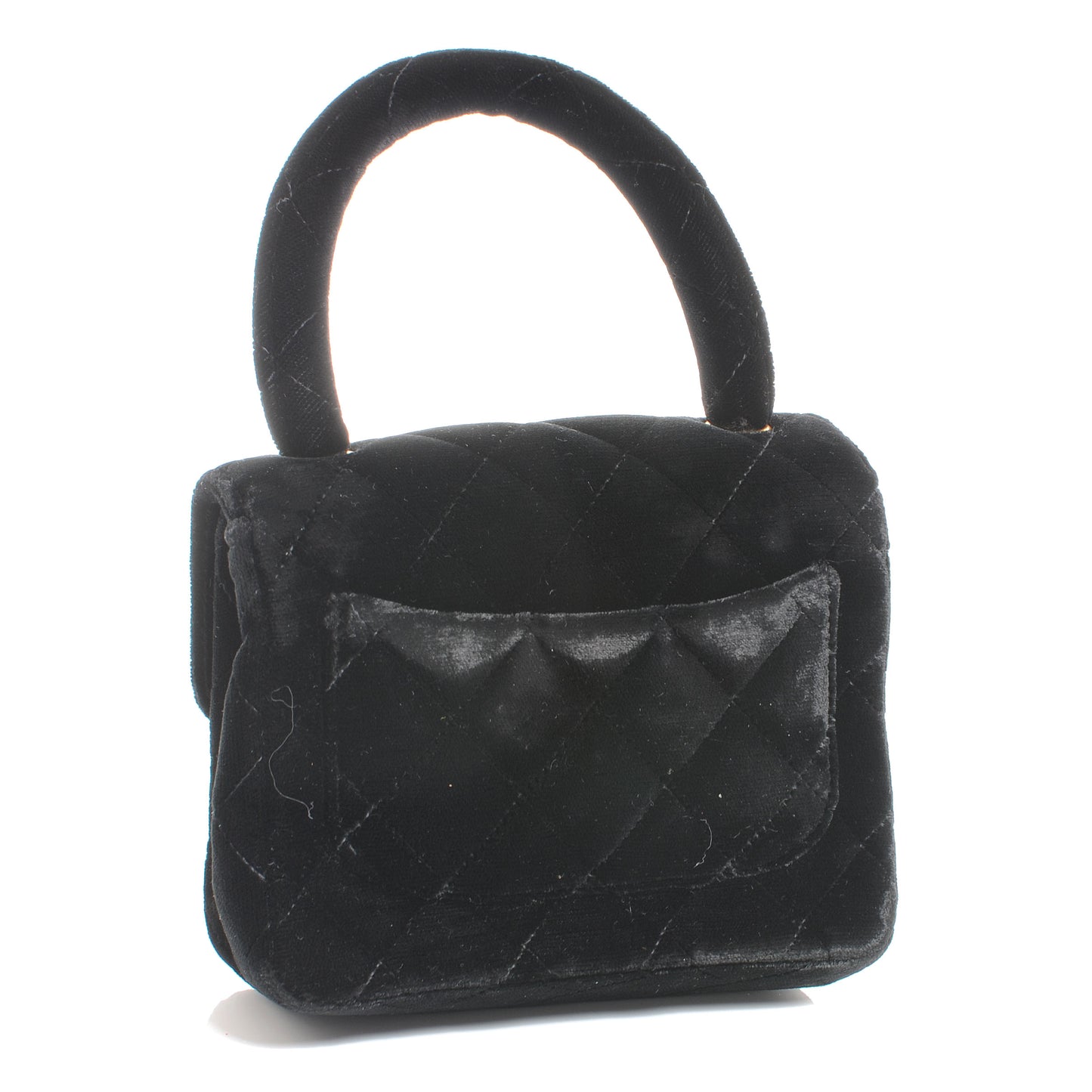 Velvet Mini Kelly Flap Black