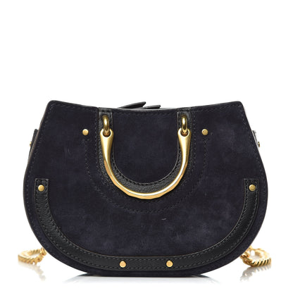 Chloe Calfskin Suede Mini Pixie Signature Belt Bag Full Blue 1 of 10