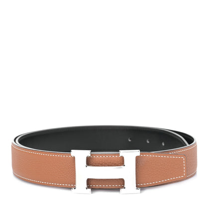 Hermes Box Togo 32mm H Belt 70 28 Black Gold 1 of 5