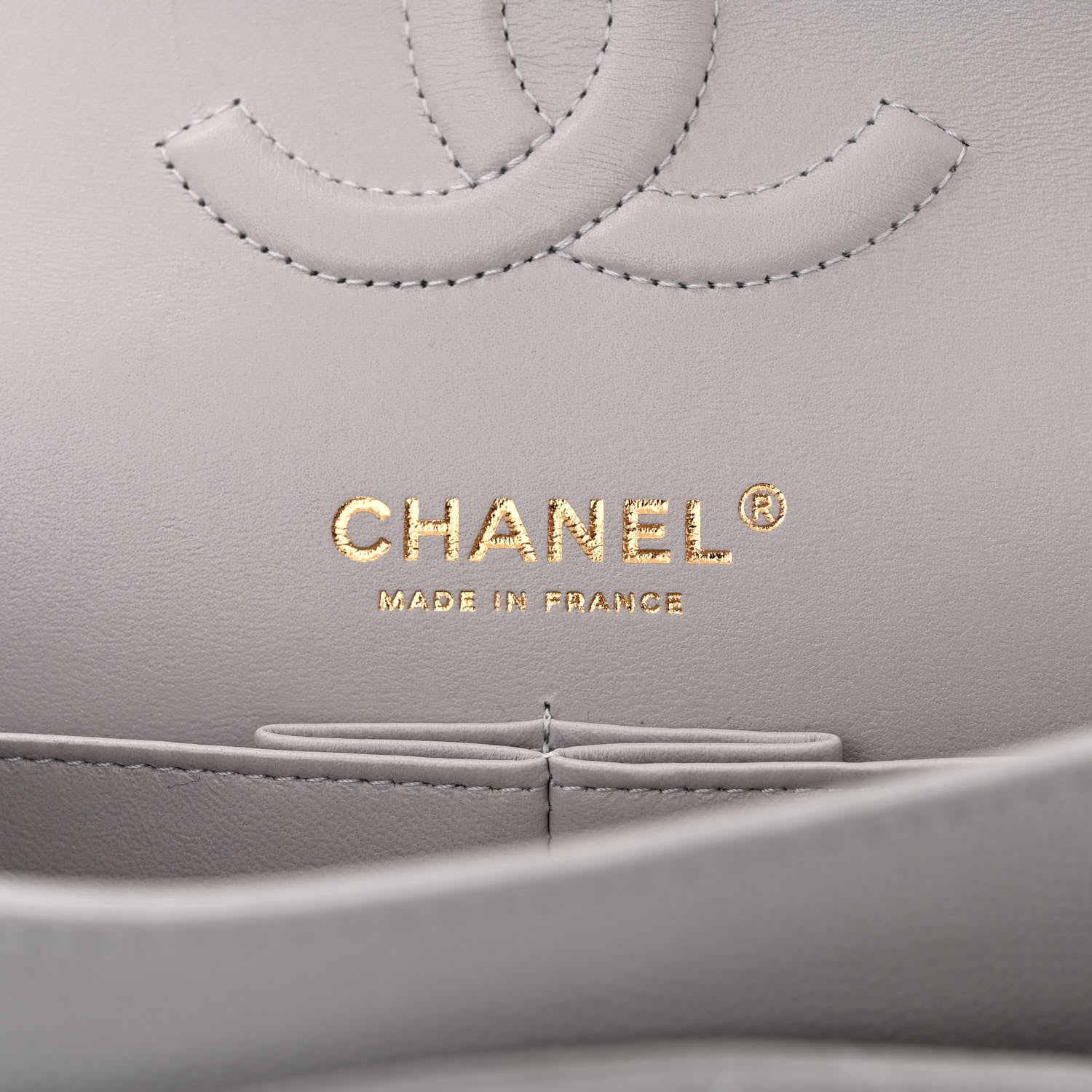 Chanel Caviar Quilted Medium Double Flap Grey 6 of 11