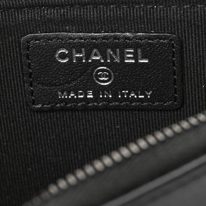 Chanel Pearly Lambskin Quilted Zip Card Holder So Black 6 of 7