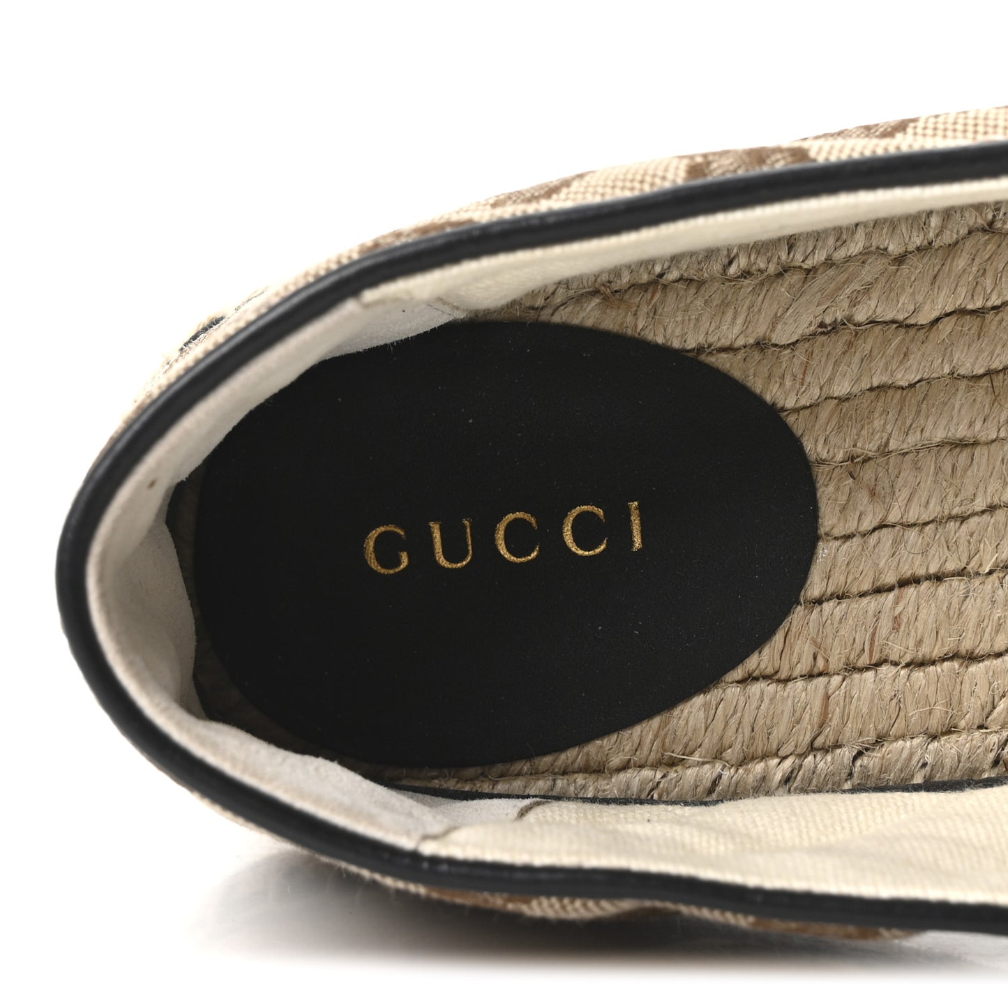 Monogram Matelasse Diagonal GG Marmont Espadrilles 39 Beige Ebony Black