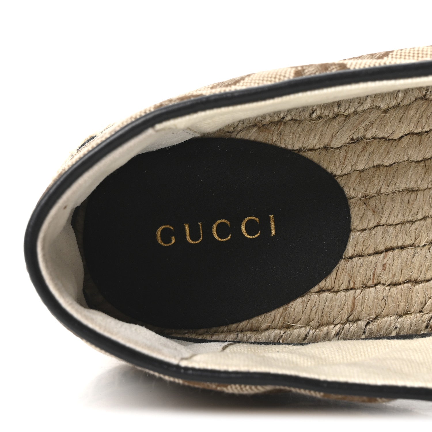 Gucci Monogram Matelasse Diagonal GG Marmont Espadrilles 39 Beige Ebony Black 9 of 11