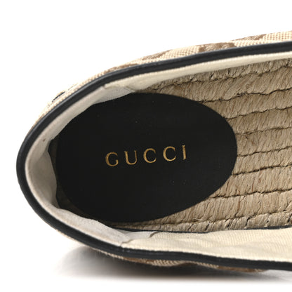 Gucci Monogram Matelasse Diagonal GG Marmont Espadrilles 39 Beige Ebony Black 9 of 11