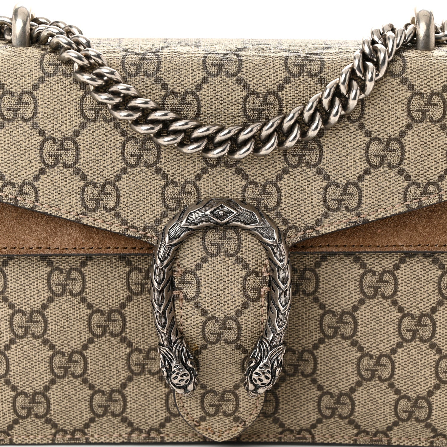 Gucci GG Supreme Monogram Mini Dionysus Shoulder Bag Taupe 8 of 11