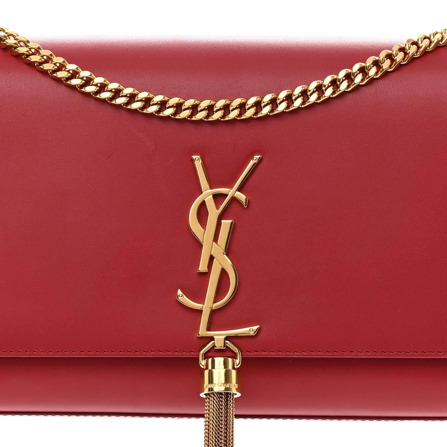 Saint Laurent Smooth Calfskin Medium Classic Monogram Kate Tassel Satchel New Lipstick 8 of 16