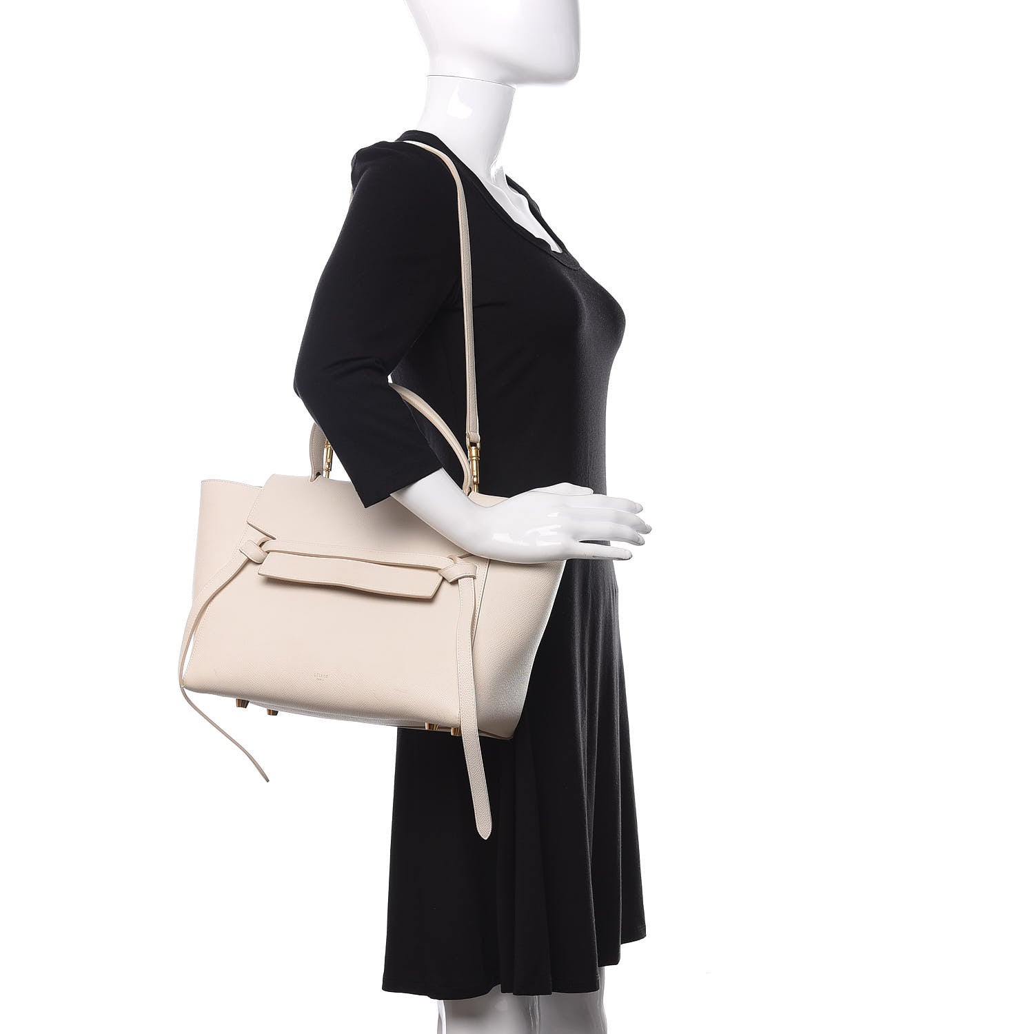 Celine Grained Calfskin Mini Belt Bag White 2 of 13