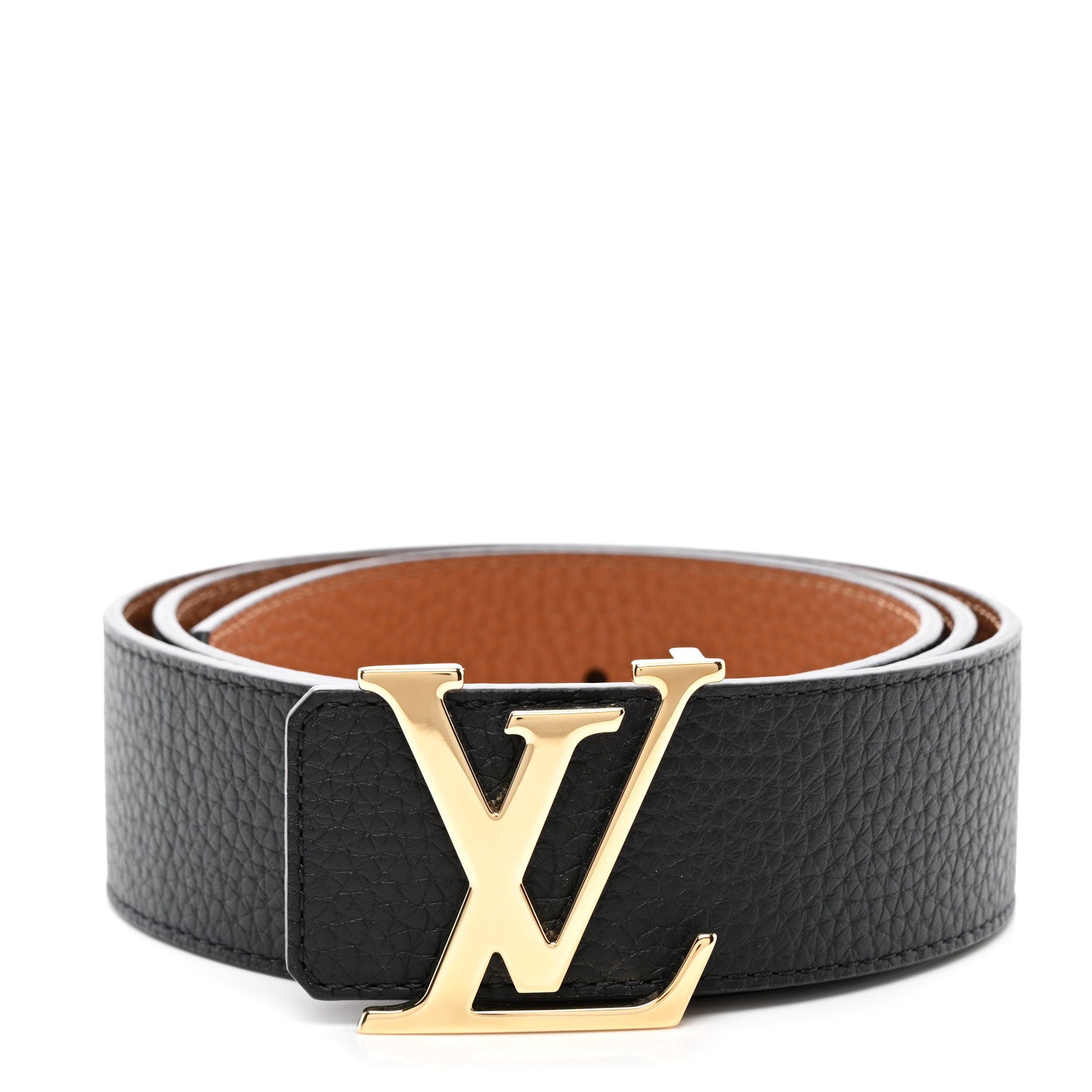 Louis Vuitton Taurillon Calfskin 30mm LV Initiales Reversible Belt 90 36 Black 1 of 6
